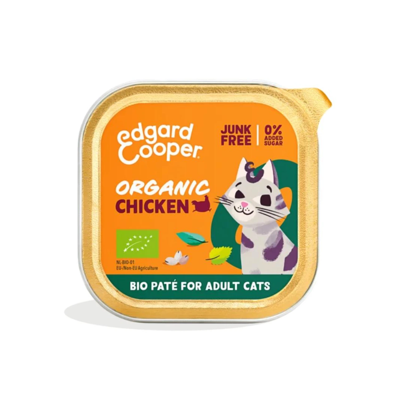 Edgard & Cooper økologisk pate til kat kylling 85 g